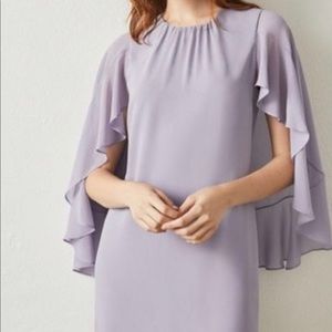 Bcbgmaxazria Purple Cape Dress Size Medium